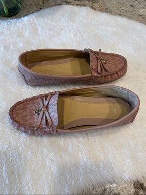 Michael Kors Blush Pink Logo Moccasin Flats